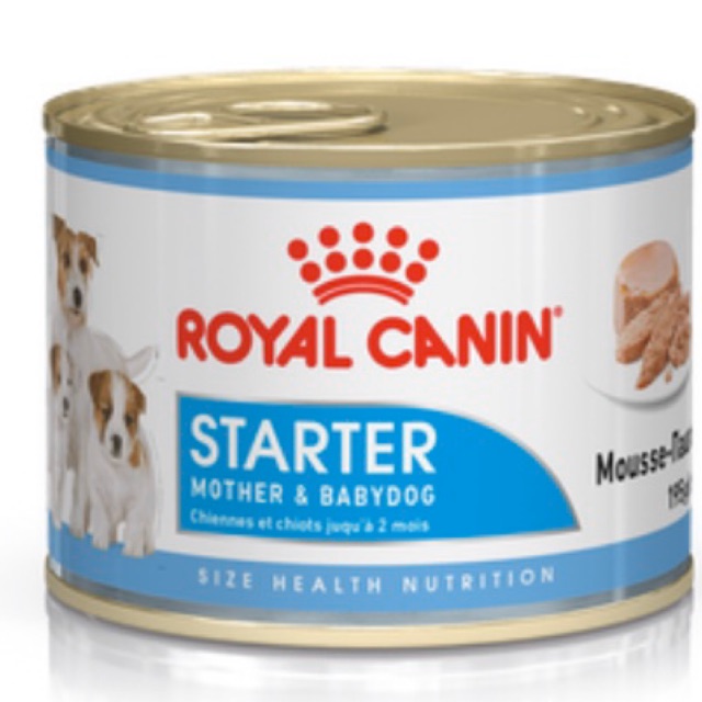 CD0201-Royal canin can 195g. สุนัข (โหล/Starter แม่และลูกสุนัข)