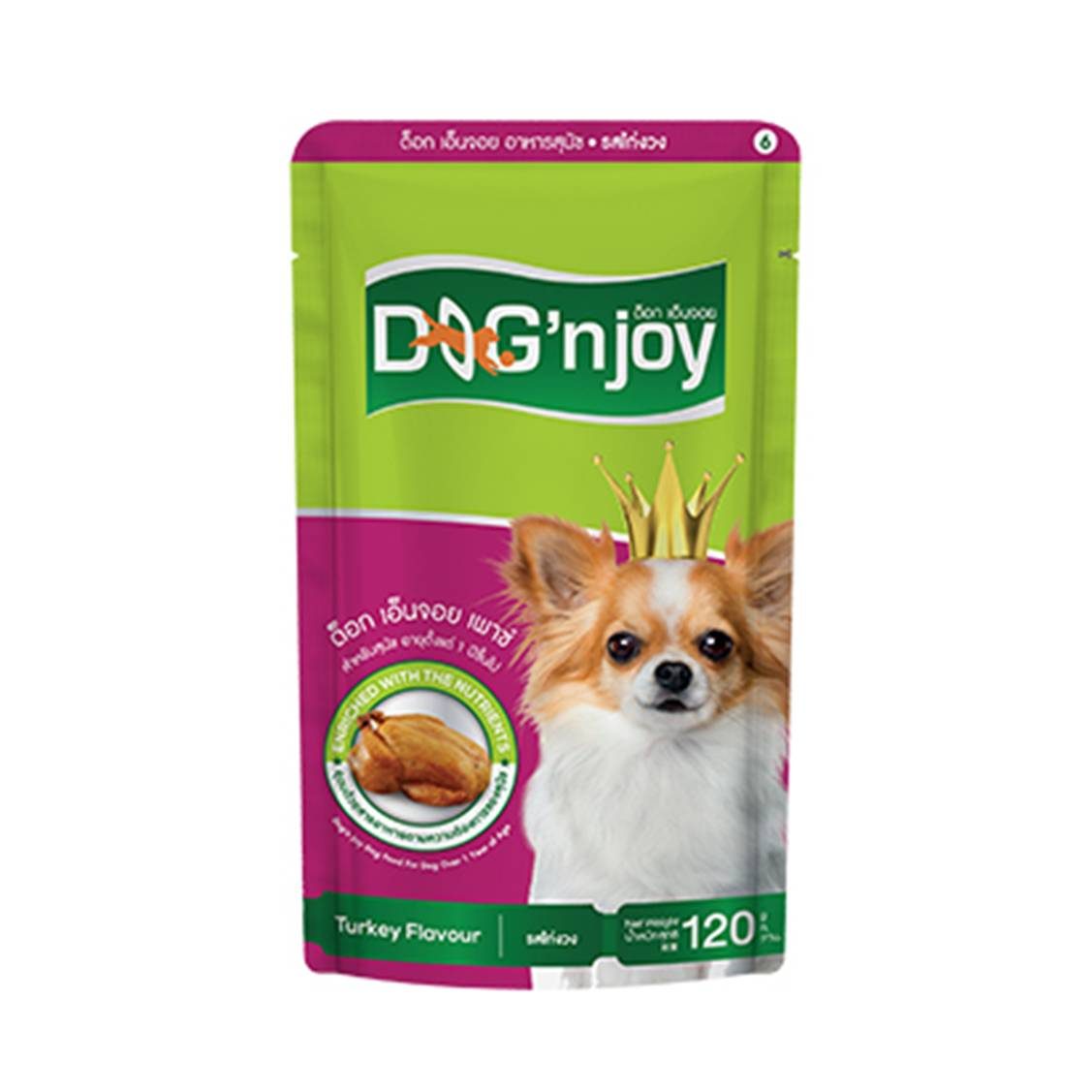 CD0176-Dog’n joy Pouch เพาซ์ 85-120g กล่อง*12ซอง(6.ไก่งวง)