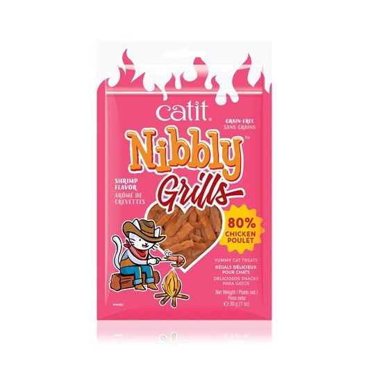 Catit Nibbly ซอง ขนม 30g (ชม)ไก่ย่างและกุ้ง