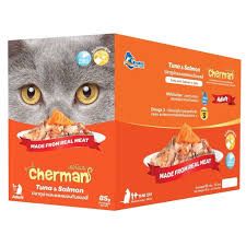 cherman-โหล 85g ปลาทู+แซลมอน ในเยลลี่