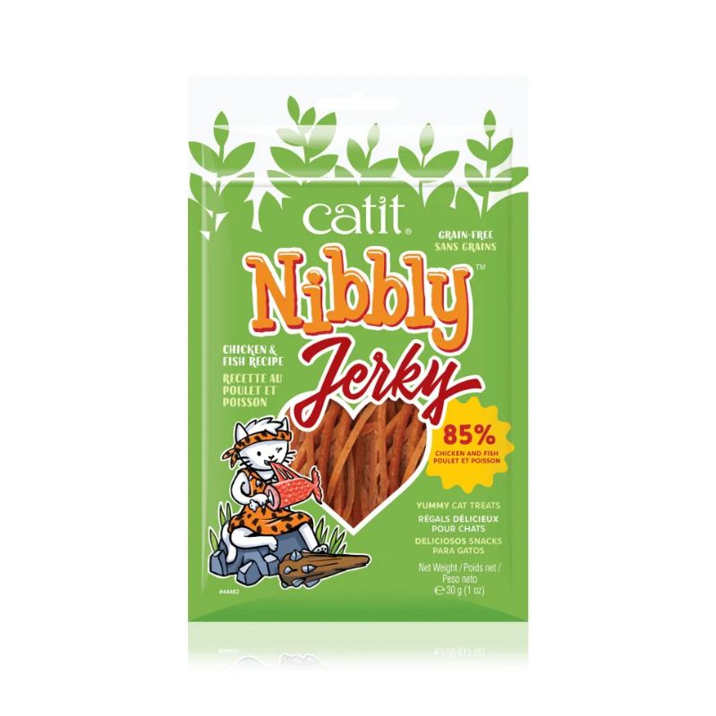 Catit Nibbly ซอง ขนม 30g (เขียว)ไก่และปลา