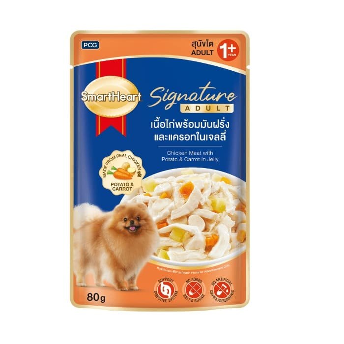 SmartHeart โหล 80g SA03 (โต ไก่ มันฝรั่ง แครอทในเจลลี่)