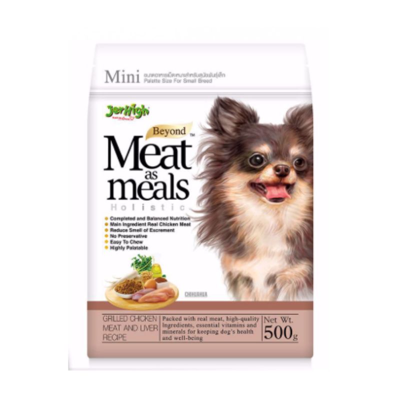 Jerhigh Meat&meals 500g ไก่ย่าง+ตับย่าง