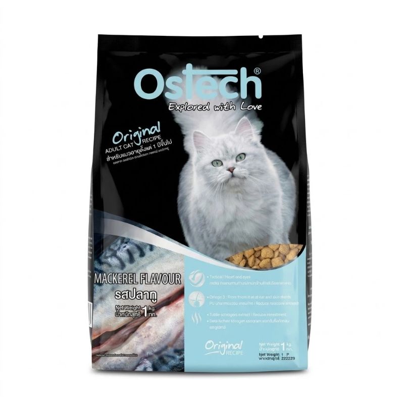 Ostech ถุง 1kg Mackerel รส ปลาทู