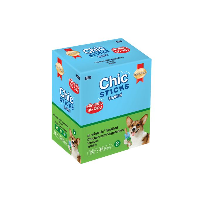 SmartHeart Chic Sticks กล่อง 15gx36 Chicken Vegetables/ไก่ผัก