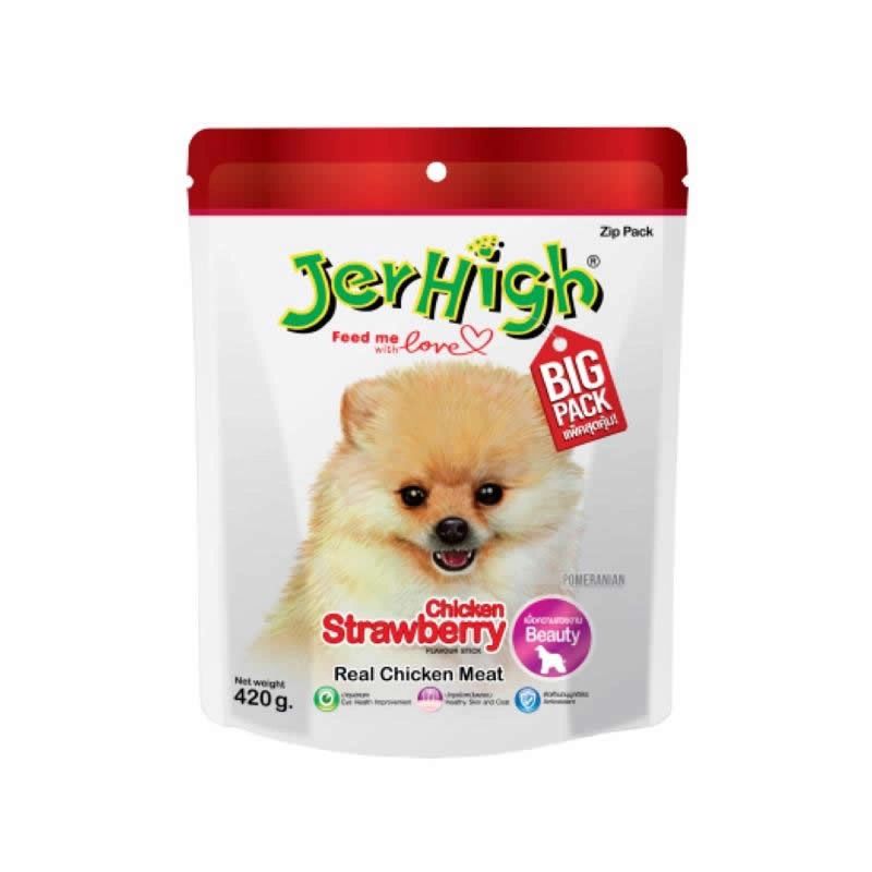 Jerhigh 400g-ซอง Chicken Strawberry