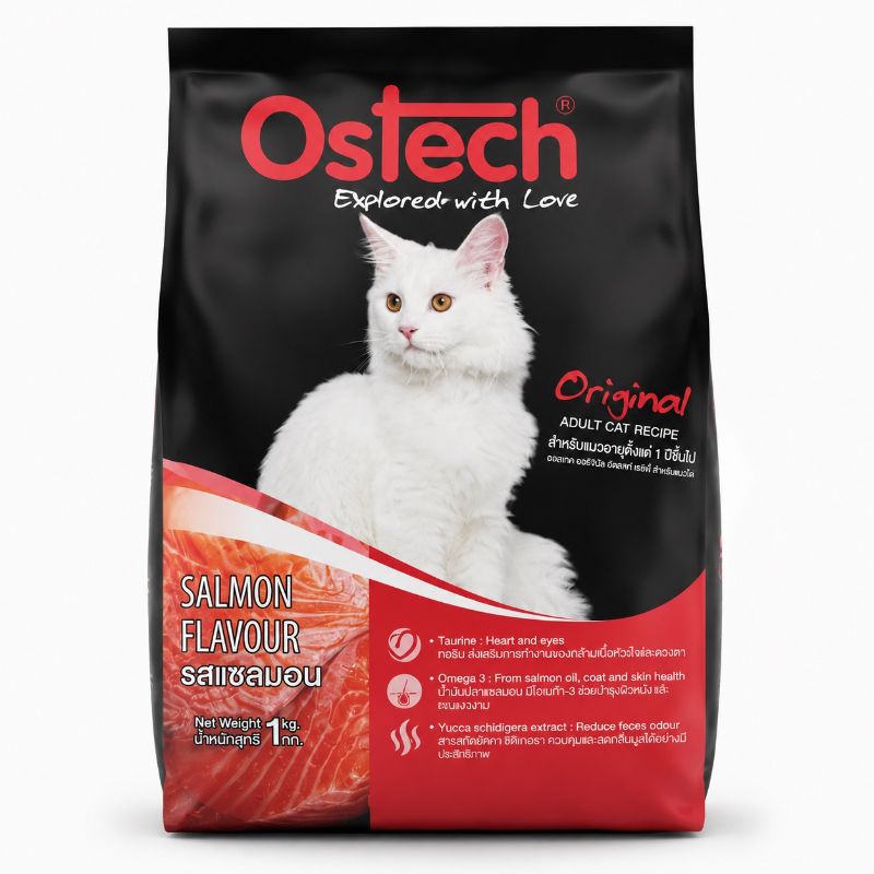 Ostech ถุง 1kg Salmon รสแซลมอน