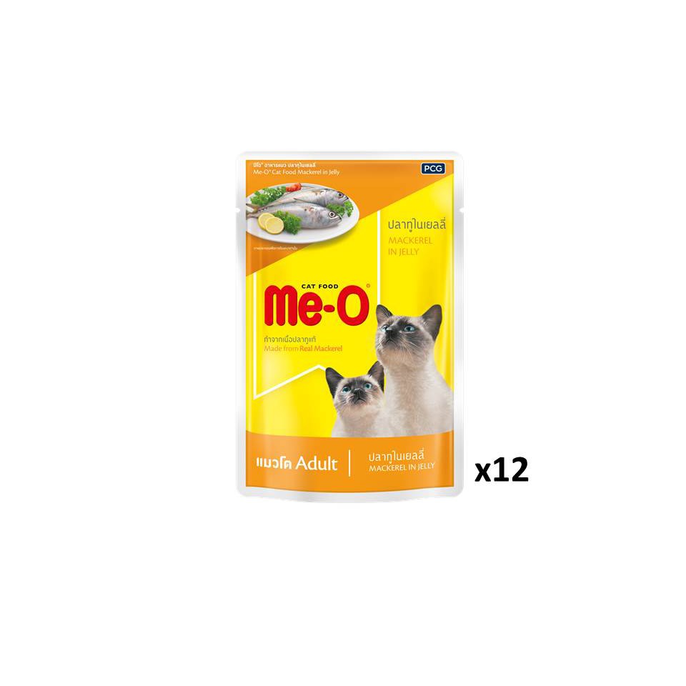 CD0076-Me-O เพาซ์ 80g กล่อง*12ซอง(9.แมวโต ปลาทูในเยลลี่)