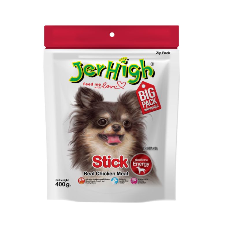 Jerhigh 400g-ซอง Chicken (Stick)