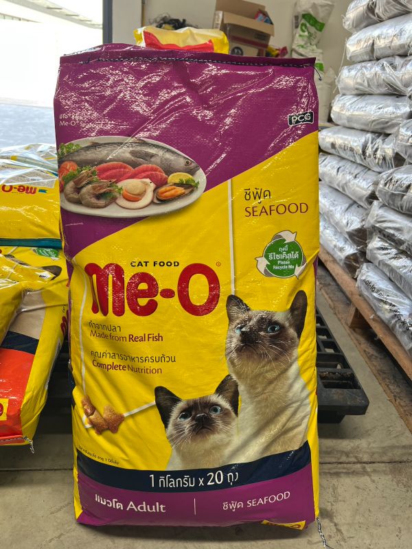 Me-O กระสอบ 20x1kg. ซีฟู้ด