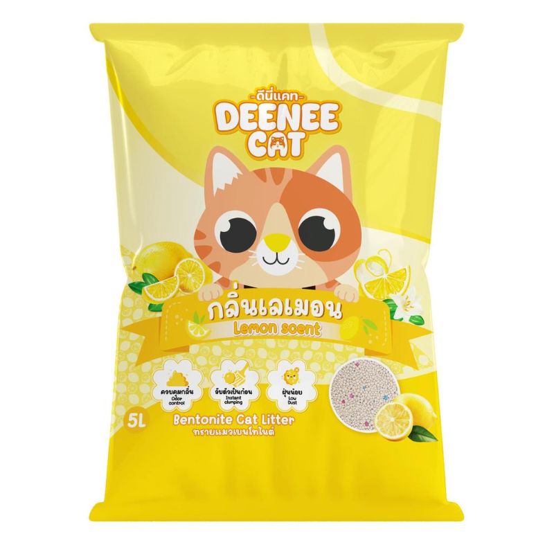 Deenee cat ทรายแมว 10L Lemon/เลมอน (DS12)