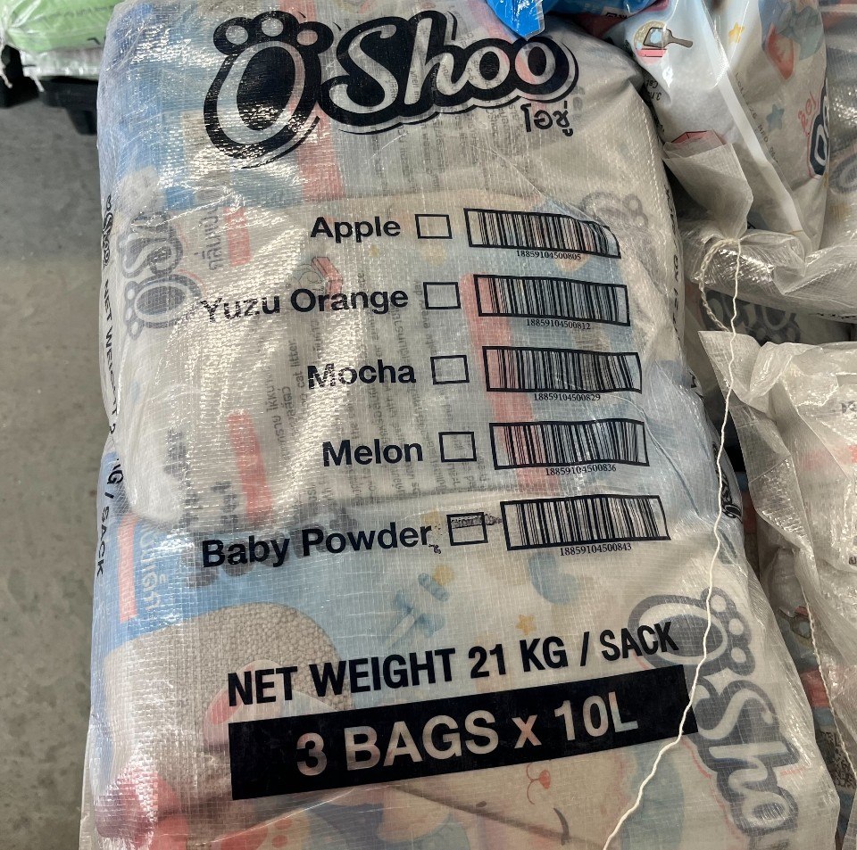 Oshoo ทรายแมว กส 10LX3 Baby Powder ( แป้งเด็ก )